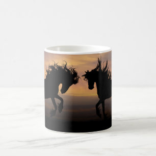 Het fokken van zwarte paarden bij de Mok van de zo