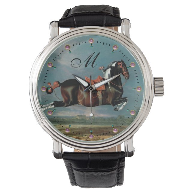 Het fokkonogram van het Piebald Horse "Ceheld" Horloge (Voorkant)