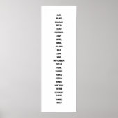 Het fonetische alfabet poster (Voorkant)