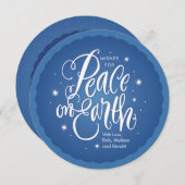 Het fonkelen Vrede ter wereld Feestdagenkaart (Voorkant / Achterkant)