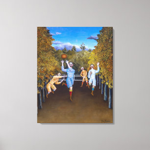 Het Football speelt   Henri Rousseau   Canvas Afdruk