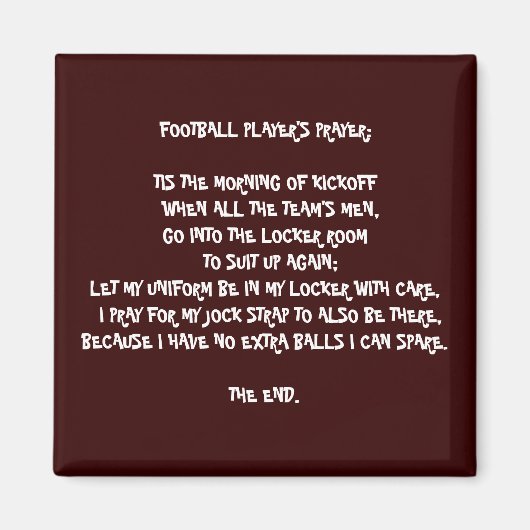 HET FOOTBALL VAN DE SPELER MAGNEET (Voorkant)