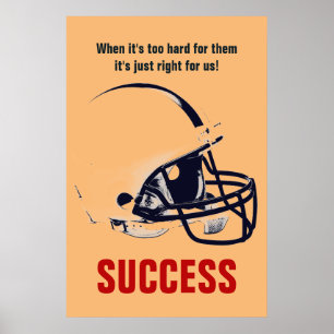 Het Football van het succes Motivatie Inspirerend Poster