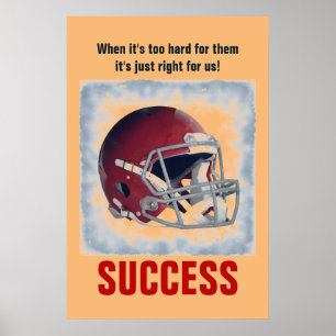 Het Football van het succes Motivatie Inspirerend Poster