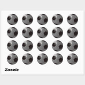 Het footballspel ronde sticker (Vel)