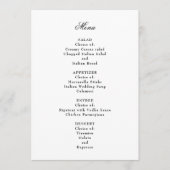 Het formele huwelijksmenu menu (Voorkant)
