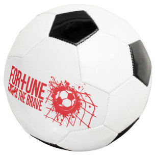 Het fortuin keurt het moedige football van voetbal