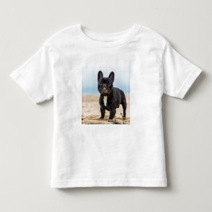 Het Franse Bulldog Spelen in de zand Kinder Shirts