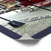 Het Franse kwartaal | Grijze kleur Poster (Hoek)