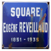 Het Franse plein. Tegeltje (Voorkant)