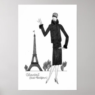 Het Franse Poster Eiffeltoren van 1920