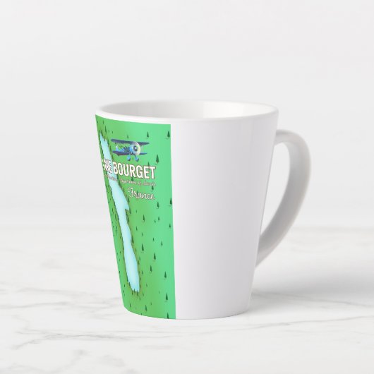 Het Franse schitterende reisposter Bourget Latte Mok (Rechterhoek)