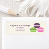 Het Franse Terugkeeradres van Macarons Etiket (Insitu)