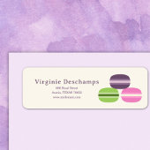 Het Franse Terugkeeradres van Macarons Etiket