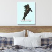 Het Friese Paard - omwikkeld doek Canvas Afdruk (Insitu (Slaapkamer))