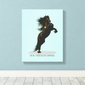 Het Friese Paard - omwikkeld doek Canvas Afdruk (Insitu (Houten vloer))