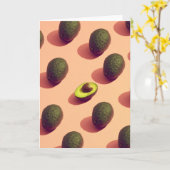 Het Fruit van de avocado Potrait Kaart (Gele Bloem)