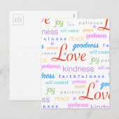 Het Fruit van de Vreugde van de Vrede van de Feestdagenkaart (Voorkant / Achterkant)