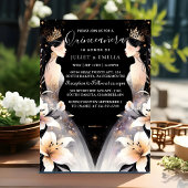 Het Fun Joy Lily Twin Dual Joint Dubbele Quinceane Kaart