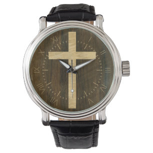 Het fundamentele Christelijke Dwars Houten Horloge