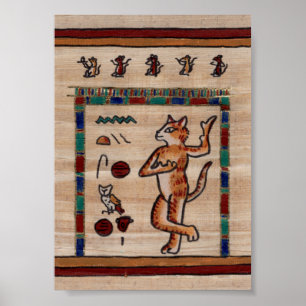 Het Funny Cat Ancient Egyptisch Poster