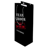 Het G-Team Team Bruidegom Wijn Cadeautas (Voorkant Gekanteld)