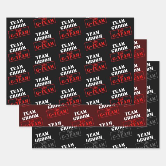 Het G-Team Team Groom Inpakpapier Vel (Set)