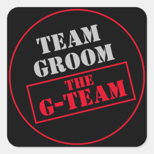 Het G-Team Team Groom Vierkante Sticker