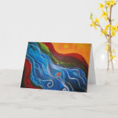 het gaan met de stroom kaart (Gele Bloem)