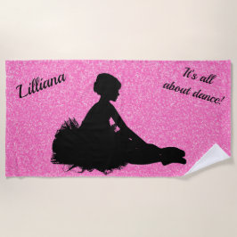 Het gaat allemaal om Dance. Glitter Beach Towel Strandlaken