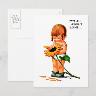 Het gaat allemaal om liefde. Art Valentijnsdag Feestdagenkaart