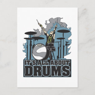 Het gaat allemaal over Drums Briefkaart