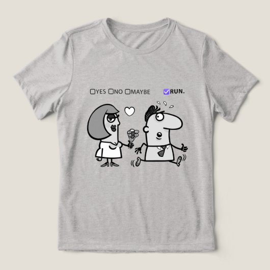 Het gaat fout: Grappig Cartoon ontwerp Tri-Blend Shirt (Design voorkant)