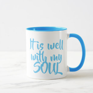 Het gaat goed met mijn soul coffee mok lichtblauw