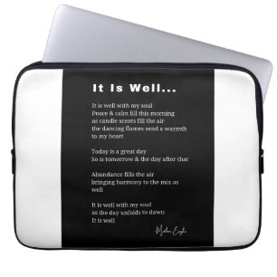 Het gaat goed met mijn zielige inspirerend poëzie laptop sleeve