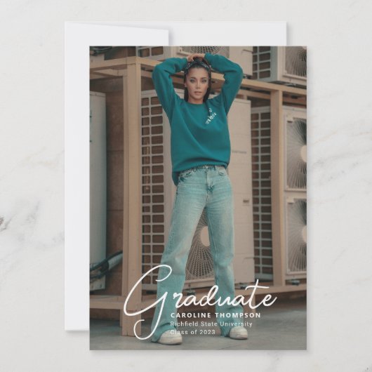 "Het gaat naar beneden" Modern Photo Collage Afstu Aankondiging (Voorkant)