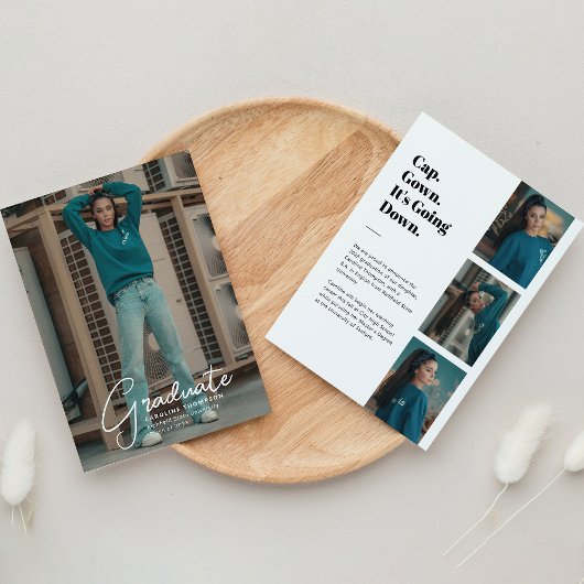 "Het gaat naar beneden" Modern Photo Collage Afstu Aankondiging