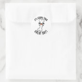 Het gaat naar Tibia Great Day Funny Bone Pun Ronde Sticker (Tas)