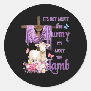 Het gaat niet over het konijn, het gaat over het l ronde sticker
