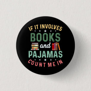Het gaat om boeken en pyjama's, tel mij maar mee F Ronde Button 3,2 Cm