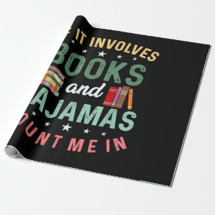HET GAAT OM BOEKEN & PYJAMA'S TEL ME IN Grappig Le Cadeaupapier