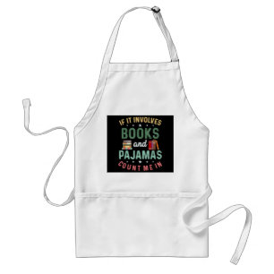 HET GAAT OM BOEKEN & PYJAMA'S TEL ME IN Grappig Le Standaard Schort