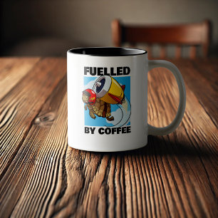 Het gaat om de Coffee Funny Flying Tortoise Cartoo Tweekleurige Koffiemok
