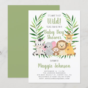 Het gaat om Wild Safari Baby Boy Safari Kaart