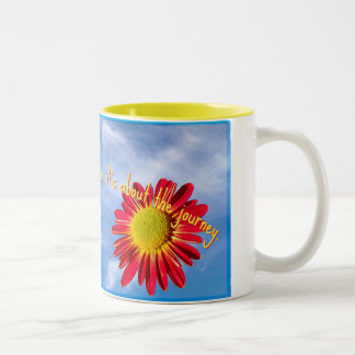 Het gaat over de reis, Mug Tweekleurige Koffiemok