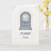 Het gaat over tijd  klok Afstuderen Kaart (Gele Bloem)