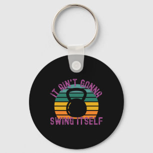 Het gaat zichzelf geen grappig kettlebell werk aan sleutelhanger