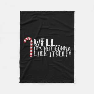 Het gaat zichzelf niet likken - kerst stout fleece deken