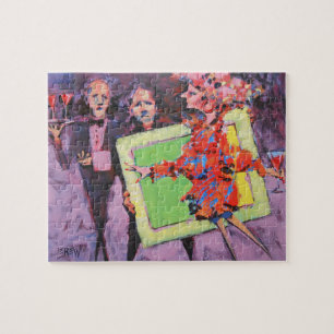 Het galerijspel Schilderij / Kunstenaar Larry Ler Legpuzzel