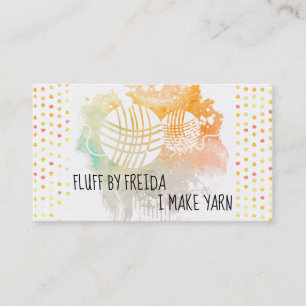Het garen van de waterverf het breien haakt visitekaartje